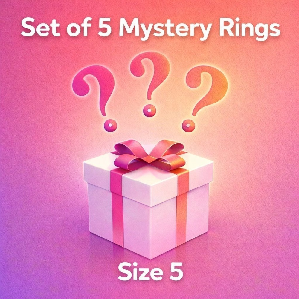 ✨ Set of Five Size 5 Mystery Rings ✨